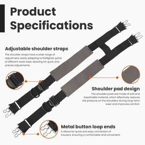 Bretelles de pompier H-Back à ajustement rapide, non élastiques, avec épaulettes et pinces à ressort, accessoires d'<span class=keywords><strong>escalade</strong></span> - Product Image 2