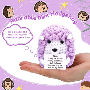 Mini Erizo Positivo y Adorable, Hecho a Mano con Ganchillo, para Mamá, de Hija, <span class=keywords><strong>Hijo</strong></span>, Niños, Regalos Divertidos de Cumpleaños - Product Image 2