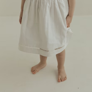 All'ingrosso abiti bianchi personalizzati <span class=keywords><strong>per</strong></span> ragazze nuovi piccoli vestiti Casual da bambina in <span class=keywords><strong>cotone</strong></span> estivi in Chiffon - Product Image 5
