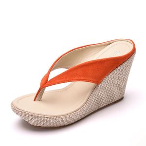 Nouvelles sandales pour femmes à semelle compensée épaisse, style simple et tendance, couleur unie, type claquettes ou mules - Product Image 3