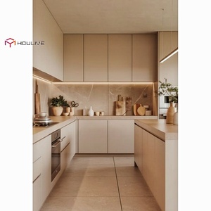 Mobili da Cucina Modulari Moderni Personalizzati 2026, Ecologici, Colore Chiaro, Finitura Laccata, Opzione Lavello, Rubinetto e Piano di Lavoro in Marmo - Product Image 5
