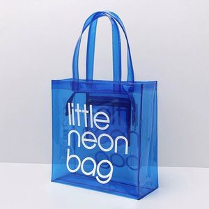 Transparent Candy Color PVC Waterproof Shopping <b>Bag</b> <b>Beach</b> <b>Bag</b> Female Casual Shoulder <b>Bag</b> - Product Image 2