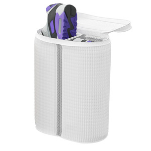 Sac de rangement pour chaussures OEM en polyester, à fermeture éclair, double couche, portable, anti-poussière, anti-odeur, organiseur de chaussures de sport - Product Image 1