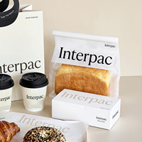 Ensemble d'emballages personnalisés pour boulangerie et café, qualité alimentaire, comprenant gobelets en papier, boîtes, sacs à pain et sacs de courses - Ensemble complet imprimé sur mesure