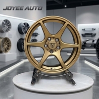 Jantes en alliage forgé personnalisées en satin doré à 5 branches, 17, 18, 19, 20 pouces, 5x114.3, 5x112, 5x100 pour Nissan GTR, Subaru WRX, Honda Civic