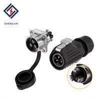 Connecteur à bride étanche IP68 mâle-femelle LP28 2/3 P 50A 500V pour applications électriques/éclairage