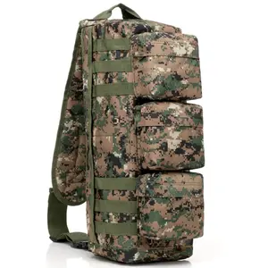 Bán buôn chất lượng hàng đầu giá rẻ giá kỹ thuật số Woodland Camo đi gói Sling Bag Tactical