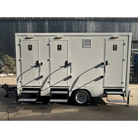 Toilettes mobiles WC avec réservoir, toilettes portables pour événements, remorque sanitaire mobile de luxe, remorque sanitaire mobile extérieure