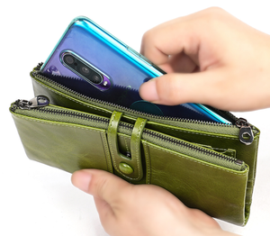 Portefeuilles de créateur tendance pour femmes, portefeuille long en <span class=keywords><strong>cuir</strong></span>, <span class=keywords><strong>porte</strong></span>-<span class=keywords><strong>monnaie</strong></span> et cartes, pochette pour femmes avec double fermeture éclair, vente en gros - Product Image 2