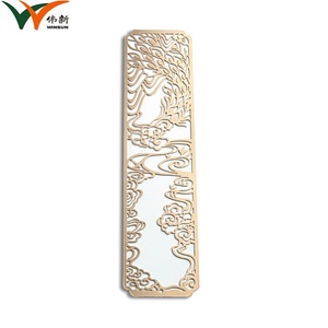 Wholesales Low Price Hollow Gold Plated <b>Bookmark</b> Rectangular Metal <b>Bookmark</b> - Product Image 2