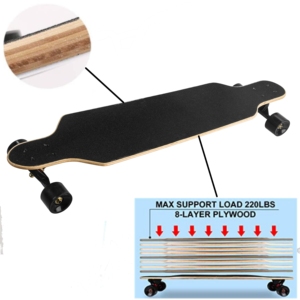 Longboard complet - Longboard <span class=keywords><strong>de</strong></span> 41 pouces pour le <span class=keywords><strong>freestyle</strong></span>, le carving, le cruising et le downhill avec outil en T tout-en-un - Product Image 4