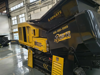 DP65 DP70 Hydraulischer Raupenmobiler Doppelwellen-Schredder Schwerlast-Abfallzerkleinerungsanlage für Holz- und Betonabfälle