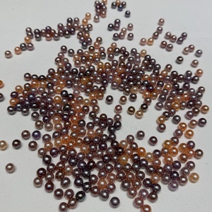 Perles d'eau douce naturelles en gros, 7-7,5 mm, violettes et pêche, forme presque ronde, perles cultivées en vrac, qualité AAA pour <span class=keywords><strong>la</strong></span> fabrication de bijoux - Product Image 6