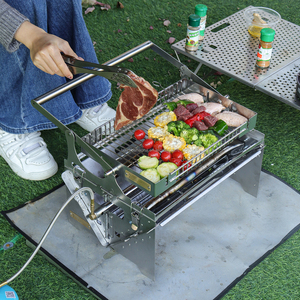 في الهواء الطلق المطبخ الشواء المحمولة الغاز دخان شواء شواء - Product Image 2