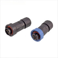 Connecteur étanche en plastique IP67/IP68 pour usage industriel, 2, 5, 6, 7, 9, 10, 12, 14, 18 broches, mâle/femelle, norme américaine 13/16