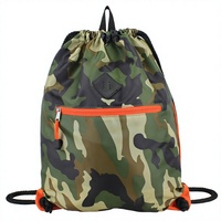 Sac à dos à cordon personnalisé durable avec logo, en tissu Oxford, pour la gym et la natation, avec compartiment à chaussures et poche humide en polyester, unisexe