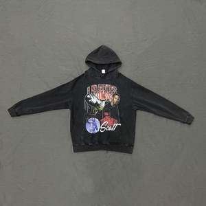 Mode personnalisée unisexe 400 Gsm pull numérique lourd Vintage lavé à capuche lavage à l'acide Streetwear noir à capuche surdimensionné - Product Image 6