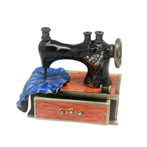 Retro Artistic Enamel <strong>Sewing</strong> Machine Decorative <strong>Box</strong> Ornament National Trend Desktop Small Family Heirloom Wedding Birthday Gift - Product Image 5