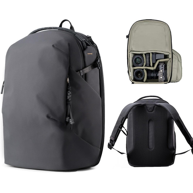 Custom Waterproof Polyester Camera Backpack with Zipper Closure Ideal for Digital SLR Cameras Drone Photography