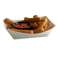 Plateau alimentaire carré en papier kraft jetable de haute qualité pour frites et ailes de poulet frites, qualité alimentaire, vente en gros