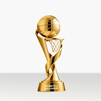 Trophée en résine de basketball au design personnalisé, trophée commémoratif pour entreprise, trophée en résine pour employé exceptionnel