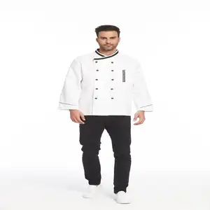 Cooking Chefs Uniform Design Custom French Italian Turkish Grey Style Coat Chef Work Wear Mesh Clothes