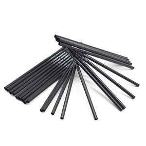 Black Disposable Drinking PLA Biodegradable Compostable Personalized Sraw Logo <strong>Printed</strong> <strong>Custom</strong> <strong>Straws</strong> - Product Image 2