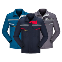 Ensemble de vêtements de travail de protection avec logo personnalisé, uniforme en coton pur, combinaison ignifuge épaisse, veste antistatique, vêtements de travail