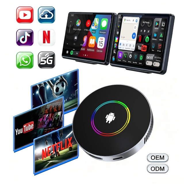 PlayAiBox Android 15.0 CarPlay Ai Box , 4GB+64GB Built in GPS Supports YouTube, Netflix/application Download, Screen Mirroring