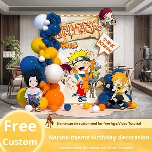 Décorations de scène personnalisées pour le 10e anniversaire d'un garçon, thème anniversaire, ballons, fond, panneau, fête en Chine - Product Image 3
