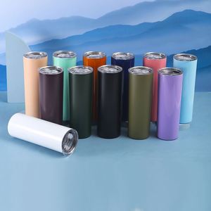 20oz Straight Skinny Glitter Sublimation Blank Tumbler Stainless Steel Vacuum <b>Thermal</b> Coffee <b>Mug</b> with Lid Logo - Product Image 1