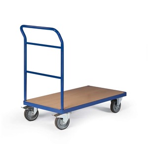 भारी शुल्क 600kg पाउडर लेपित स्टील फ्रेम लकड़ी मंच रोलिंग भंडारण ट्राली - Product Image 4