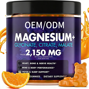 OEM Magnezyum Glisinat Vegan Jelibonlar Yüksek Emilimli Magnezyum Glisinat Sitrat Malat Sakinleştirici Jelibonlar Yetişkinler İçin Uyku Desteği - Product Image 1