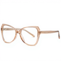 Monture de lunettes TR90 pour femme, design papillon, anti-lumière bleue, avec branches à ressort, verres PC pleine monture, modèle 2011
