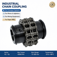 Accouplement de chaîne à rouleaux en acier rigide KC, pièces forgées et trempées, personnalisable OEM pour les machines des mines et des imprimeries américaines