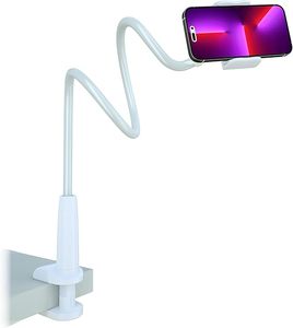 Support de téléphone col de cygne pour lit, support de téléphone portable flexible à suspendre au-dessus de la tête pour bureau, support de fixation mains libres - Product Image 6