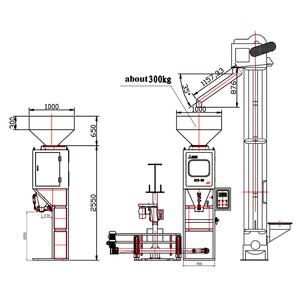 Упаковочная машина JIALONG для наполнения рисовых пакетов с конвейером и швейной машиной, 5-50 кг - Product Image 3