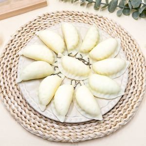 Custom Made Kawaii Dumpling Shape Fidget Toy for Adults Anxiety Relief <b>Hand</b> Toy Portable Students Bag Pendant Dumpling Keychain - Product Image 2