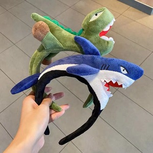 Diadema de Peluche con Diseño de Dinosaurio <span class=keywords><strong>y</strong></span> Cangrejo Estilo Anime, Diademas <span class=keywords><strong>y</strong></span> Accesorios para el Cabello Súper Lindos con Diseño de Tiburón - Product Image 2