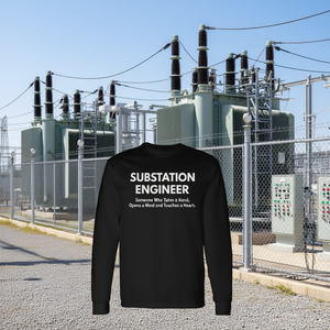 Camiseta de manga larga para ingeniero de subestaciones, ropa de trabajo profesional para ingenieros eléctricos - Product Image 3