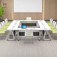 Prix d'usine Mobilier de bureau Table de formation de conférence Mobile pliant avec roues École Salle de classe Mobilier de maison Offre Spéciale