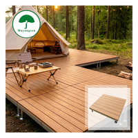 Plateforme WPC préfabriquée réglable, personnalisable, à installation rapide, imperméable et anti-insectes pour camping en pleine nature