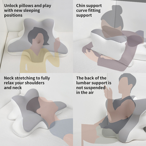 Bantal Ergonomis Busa Memori Anti-Statis MAIDISHI WJ-2138 Bahan Polyester/Katun, Dapat Disesuaikan, Dapat Dilepas, Dapat Dicuci, untuk Leher dan Dagu - Product Image 5