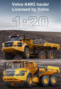 Xe tải ben điều khiển từ xa Volvo A40G tỷ lệ 1:20 Double <span class=keywords><strong>E</strong></span>, có hệ thống lái tỷ lệ, bánh răng kim loại bền, sẵn sàng chạy (RTR) - Product Image 3