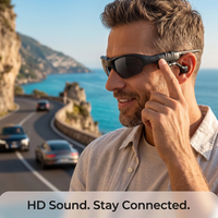 Lentes de Sol Inteligentes con Audio, Llamadas HD, Reproducción de Música, Lentes con Bloqueo de Luz Azul para Deportes al Aire Libre, Lentes Inteligentes con IA