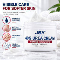 Crème pour les mains et les pieds à 40% d'urée, marque privée, soin hydratant intensif pour les peaux sèches et rugueuses, texture riche non grasse, 150 g