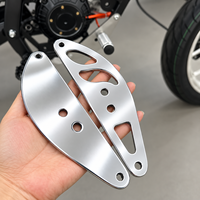 Support de pied gauche en alliage d'aluminium chromé HSKABIN, personnalisé pour moto électrique Yozma IN10 / IN10 Pro, avec verrouillage de changement de vitesse Emoto