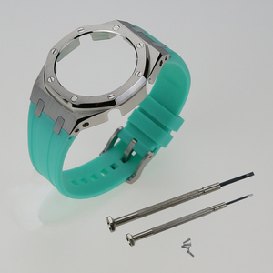 Boîtier de montre en acier inoxydable 316L avec bande en caoutchouc de silicone souple de qualité supérieure Kit de couverture adapté à la Modification de luxe GA2100 - Product Image 1