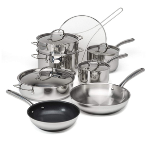 Customizable 12-Piece Stainless Steel Cookware Set Kitchen Cooking Pot Steamer Saucepan Frying <strong>Pan</strong> Logo Support Limited <strong>Company</strong> - Product Image 1