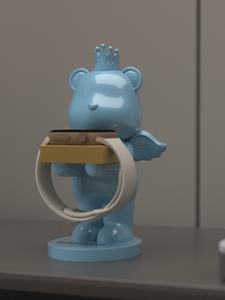 งานประติมากรรมสไตล์แฮนด์เมด งานฝีมือเรซิ่นเพ้นท์มือ ที่วางชาร์จ Apple IWatch8 สำหรับตกแต่งบ้าน ที่ชาร์จแบบ Love-Style - Product Image 5